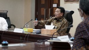Kepala Staf Kepresiden Dr. Moeldoko audiensi dengan Komisioner BP-TAPERA di Gedung Bina Graha, Jakarta, Kamis (11/6)